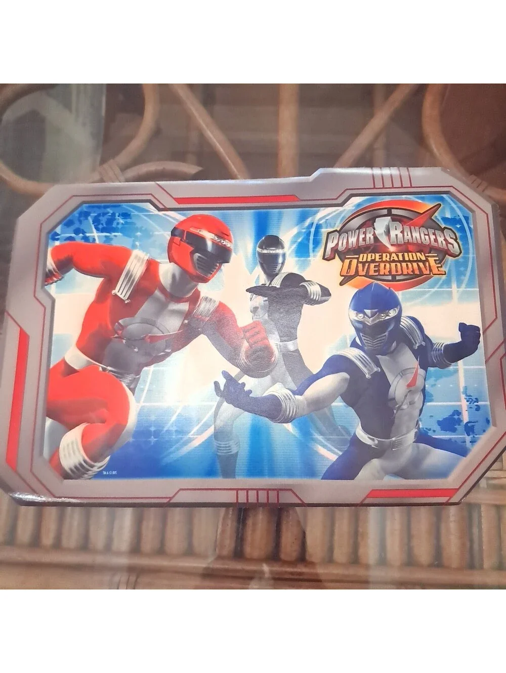 Power Rangers Operation Overdrive Table Placemat vinyl foam red black blue kids